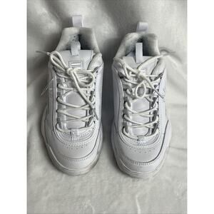 Fila Women's White Disruptor II Premium Fashion Sneakers 5VF80170-100 Size 6